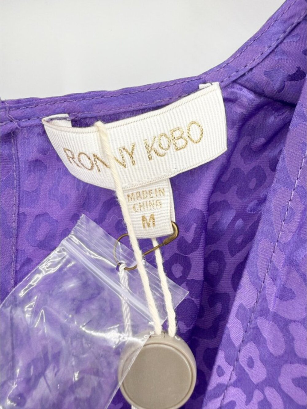 Ronny Kobo M Silk Eugenia Wrap Cropped Top NWT - Picture 7 of 12